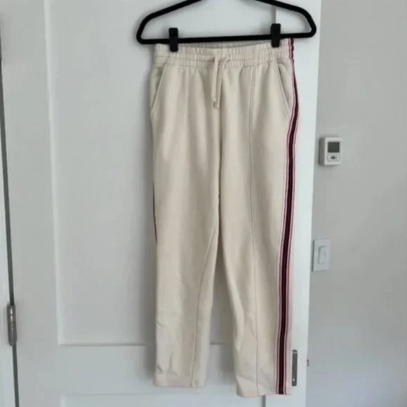 Cream The Iconic Stripe Racer Aritzia Tna Sweatpants [Small] - Picture 2 of 6